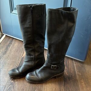 Lucky Brand Black Over the Knee Boots with Sleek Design
